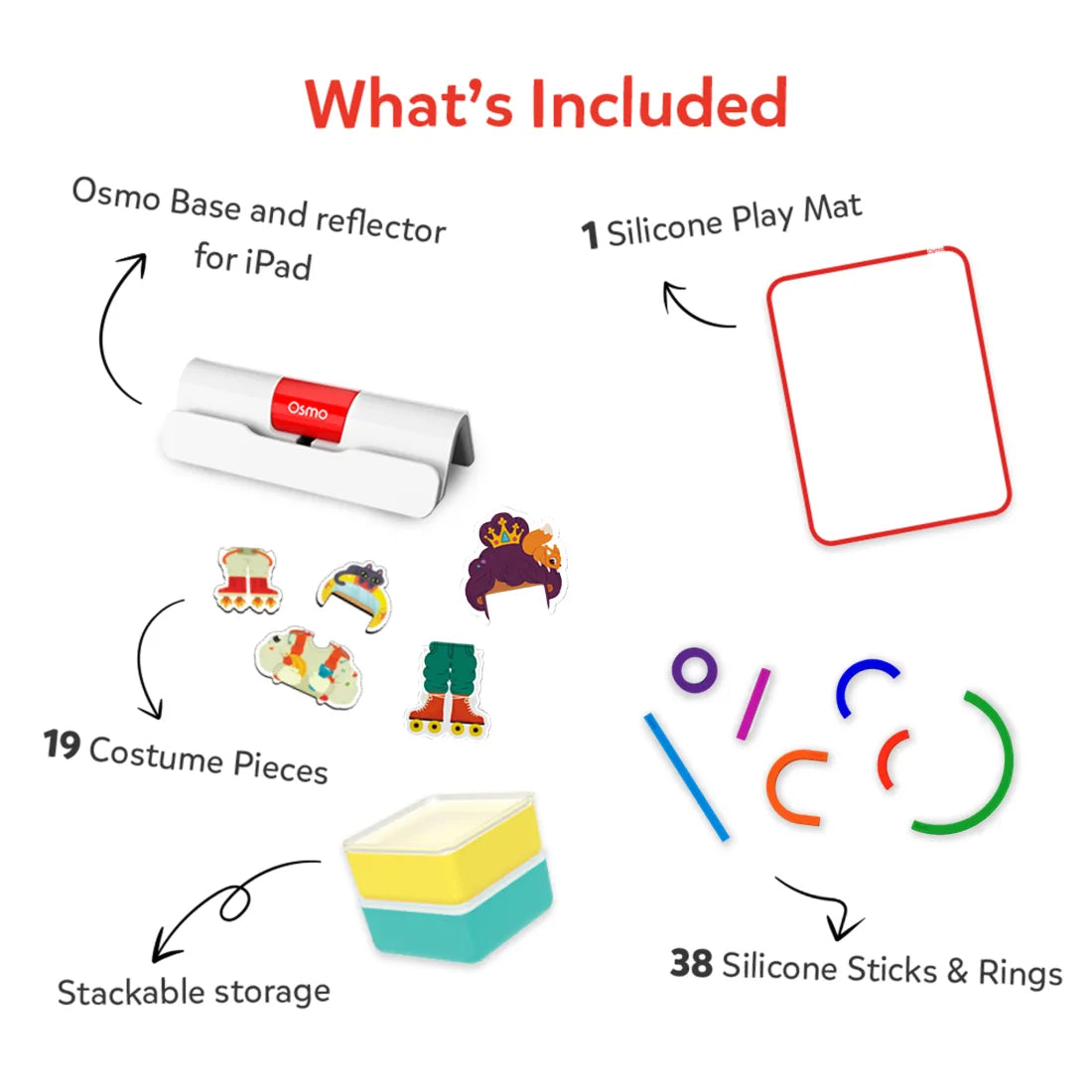 What's included: Osmo Base & reflector, play pieces and storage