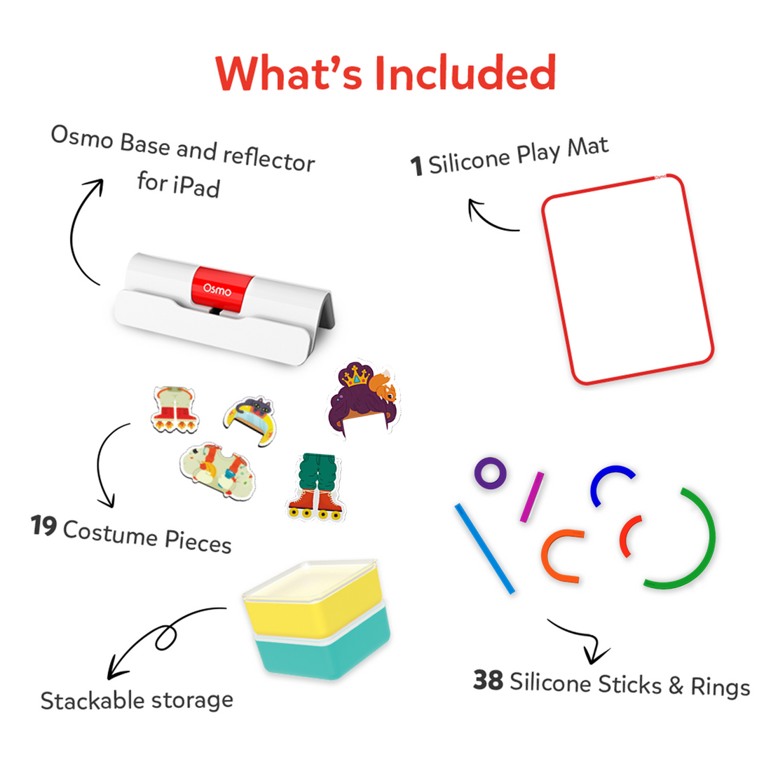 What's included: Osmo Base & reflector, play pieces and storage